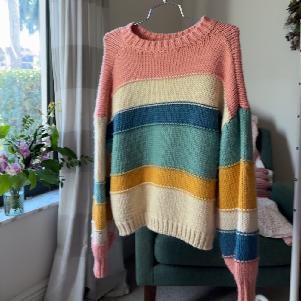 Altar'd State Multicolor Striped Sweater